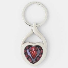 書き込みハート キーホルダー