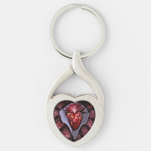 書き込みハート キーホルダー (正面)