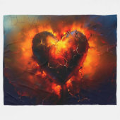 書き込みハート フリースブランケット (正面(横))