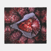 書き込みハート フリースブランケット (正面(横))