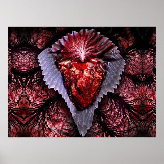 書き込みハート ポスター (正面)