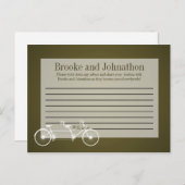 書き込み可能なアドバイスお洒落カードブラウンダブルバイク アドバイスカード (正面/裏面)