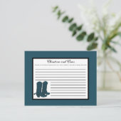 書き込み可能なアドバイスカードウェスタンブルーカウボーイブーツスプ アドバイスカード (スタンド正面)