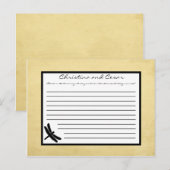 書き込み可能なアドバイスカードキャットテール/トンフライシルエット アドバイスカード (正面/裏面)