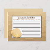 書き込み可能なアドバイスカードシーシェルSandyビーチスター アドバイスカード (正面/裏面)