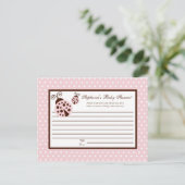 書き込み可能なアドバイスカードピンクレディバグ アドバイスカード (スタンド正面)