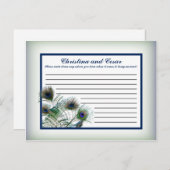 書き込み可能なアドバイスカードピーコックフェザー青/緑 アドバイスカード (正面/裏面)