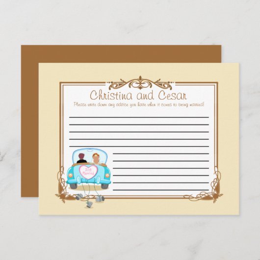 書き込み可能なアドバイスカード得の単結婚した連 アドバイスカード (正面/裏面)