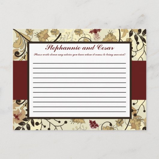 書き込み可能なアドバイスカード秋フローラ/分岐自然 アドバイスカード (正面)