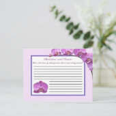 書き込み可能なアドバイスカード紫色の蘭の茎 アドバイスカード (スタンド正面)