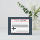 書き込み可能なアドバイスカード飛行機青/赤フライ アドバイスカード (スタンド正面)