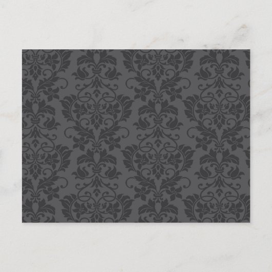 書き込み可能なアドバイスカード黒グレーフォーマルゴシックプリン アドバイスカード (裏面)