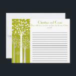 書き込み可能なアドバイスモダンカード緑の木ホワイトグレー アドバイスカード<br><div class="desc">これらの愛らしい書き込み可能なアドバイスカードは、任意の結婚に完璧な追加である。チップのシャーパイペンと一緒にこれらのカードを単に素晴らしお客様に渡す。お客様は新しい書新婦と新郎のアドバイスを下げることができます。これらの用紙は、光沢のある超重量重量120ポンドのカバー素材（カードストック）に4.25インチx 5.6インチのサイズで印刷される。私たちは、このデザインに専念する全体のラインを私たちのザズル店で結婚は、招待状(5x7)、返品ラベル、郵送ラベル、封筒用シール、郵便切手、カップケーキを選ぶ、ウォーターボトルラッパー、ハーシーの1.55ozを含む。大きなバーラッパー、ハーシーのミニチュアバッグラッパー、電子レンジのポップコーンアドバイスラッパー、書き込み可能座席表、グッズバッグトッパー、FLATサンキューカード(4x5)、HAPPEDサンキューカード(4x5)、メッセージカード、メニューカード、ミントマッチブック、棒つきキャンデーカバー、ブックマーク、ビンゴカードマーカー、ビンゴカード呼び出しシート、書き込み可能カード(4x5)、など。</div>