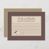 書き込み可能なアドバイス結婚カードの鳥の花婿 アドバイスカード (正面/裏面)