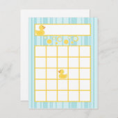 書き込み可能なビンゴカードゴム製ダッキーの泡 インビテーションポストカード (正面/裏面)