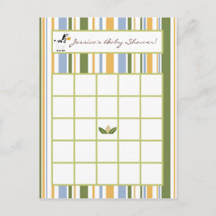 書き込み可能なビンゴカードSafariの友人 インビテーションポストカード