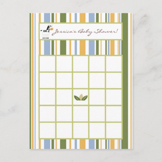 書き込み可能なビンゴカードSafariの友人 インビテーションポストカード (正面)