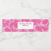書き込み可能なピンクのバラの水ボトルラベル ペットボトルラベル (シングルラベル)