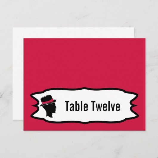 書き込み可能なフォーマル座席表帽子エレガントレトロ ポストカード (正面/裏面)