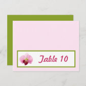 書き込み可能なプレースカード ピンクの蘭 長い茎の花 G ポストカード (正面/裏面)