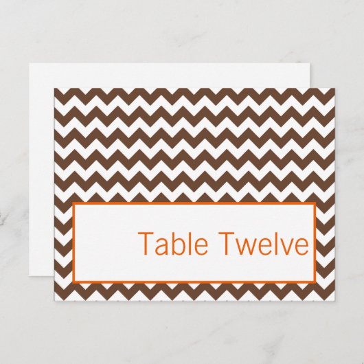 書き込み可能な場所ブラウンオレンジシェブロン名 ポストカード (正面/裏面)