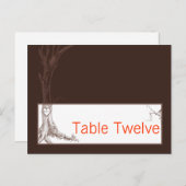 書き込み可能な場所秋ツリーイニシャル彫刻の秋 ポストカード (正面/裏面)