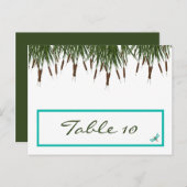 書き込み可能な座席表のcattail/DragonflyカラーGre ポストカード (正面/裏面)