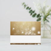 書き込み可能な座席表クリスマスぼやけ銅 シーズンポストカード (スタンド正面)