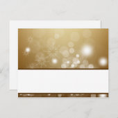 書き込み可能な座席表クリスマスぼやけ銅 シーズンポストカード (正面/裏面)