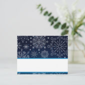 書き込み可能な座席表ブルースターと雪片 ポストカード (スタンド正面)