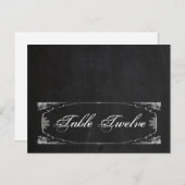 書き込み可能な座席表モダンチャルクボードヴィンテージ ポストカード (正面/裏面)