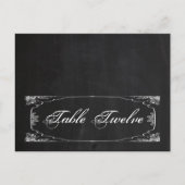 書き込み可能な座席表モダンチャルクボードヴィンテージ ポストカード (正面)