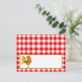 書き込み可能な座席表レッドバーンファーム動物 ポストカード (スタンド正面)