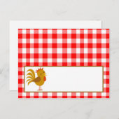 書き込み可能な座席表レッドバーンファーム動物 ポストカード (正面/裏面)