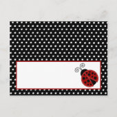 書き込み可能な座席表レッドラディバグ ポストカード (正面)