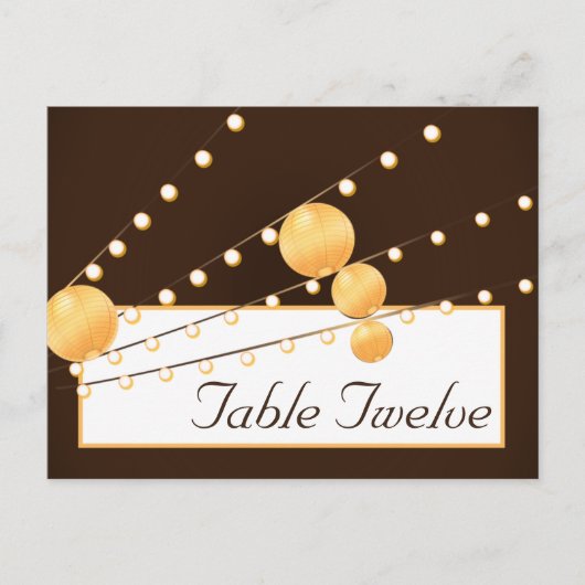 書き込み可能な座席表紙ランタンBrow Chinees ポストカード (正面)