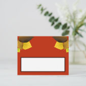 書き込み可能な座席表葉葉の ポストカード (スタンド正面)