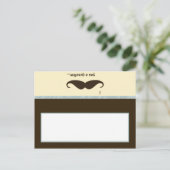 書き込み可能な座席表I mustache you a questionおもしろい ポストカード (スタンド正面)