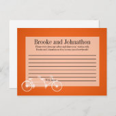 書き込み可能アドバイスカーお洒落ドOrangeダブルバイク アドバイスカード (正面/裏面)