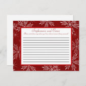 書き込み可能アドバイスカードクリスマスレッド雪片 ポストカード (正面/裏面)