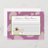 書き込み可能アドバイスカードジャカナ紫色の動物 アドバイスカード (正面/裏面)