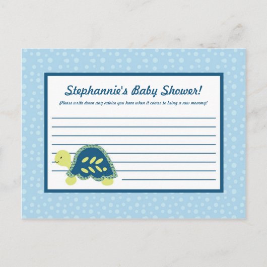 書き込み可能アドバイスカードタートルリーフ海ウミガメ アドバイスカード (正面)