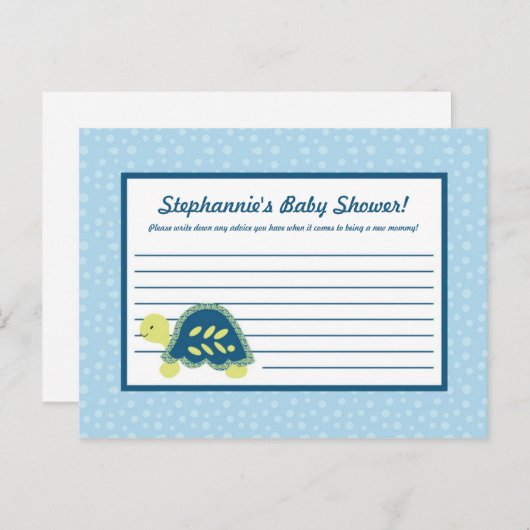 書き込み可能アドバイスカードタートルリーフ海ウミガメ アドバイスカード (正面/裏面)