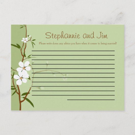 書き込み可能アドバイスカードハナミズキ花 アドバイスカード (正面)