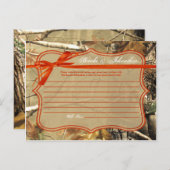 書き込み可能アドバイスカードハンターズカモフラージュ迷彩柄オラン アドバイスカード (正面/裏面)