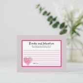 書き込み可能アドバイスカードピンクフローラ花びら花 アドバイスカード (スタンド正面)