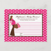 書き込み可能アドバイスカードピンクモダンママ水玉模様 アドバイスカード (正面)