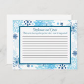 書き込み可能アドバイスカードブルーツリー/雪片 アドバイスカード (正面/裏面)