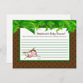 書き込み可能アドバイスカードモンキースイングジャングルサファリ動物園 アドバイスカード (正面/裏面)