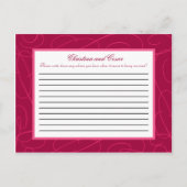 書き込み可能アドバイスカードラズベリーピンクループ/渦巻き旋回B アドバイスカード (正面)